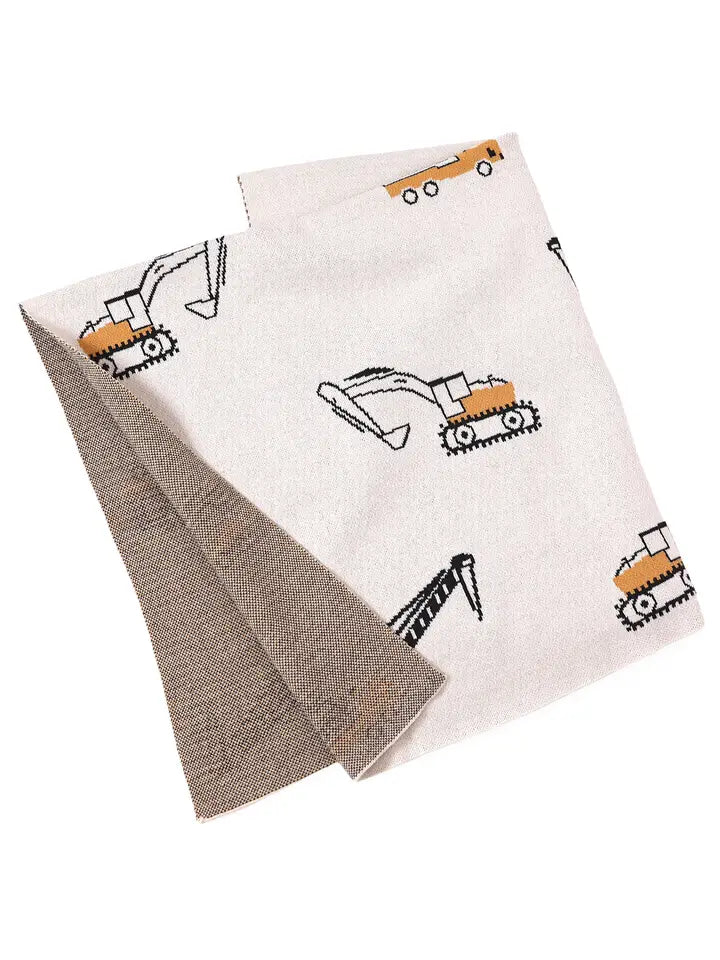 Camions personnalisés - Couverture bébé en coton biologique