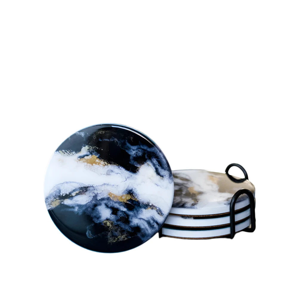 Ceramic Resin Coasters Onyx