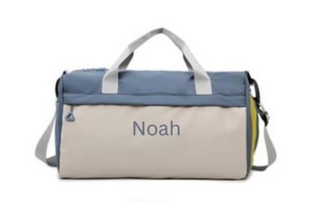 Personalized Nylon Duffle Bag - blue