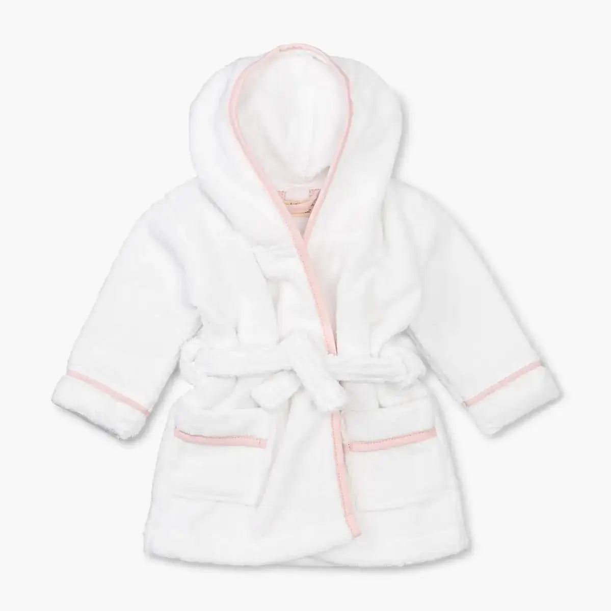Peignoir en éponge personnalisé - Blanc + Rose
