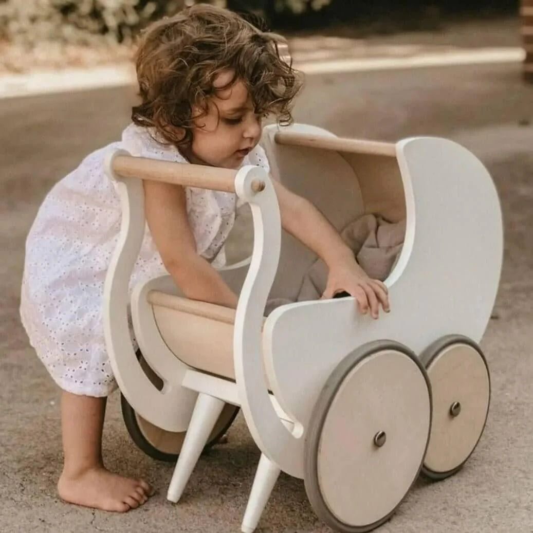 Poussette 2 en 1 trotteur en bois
