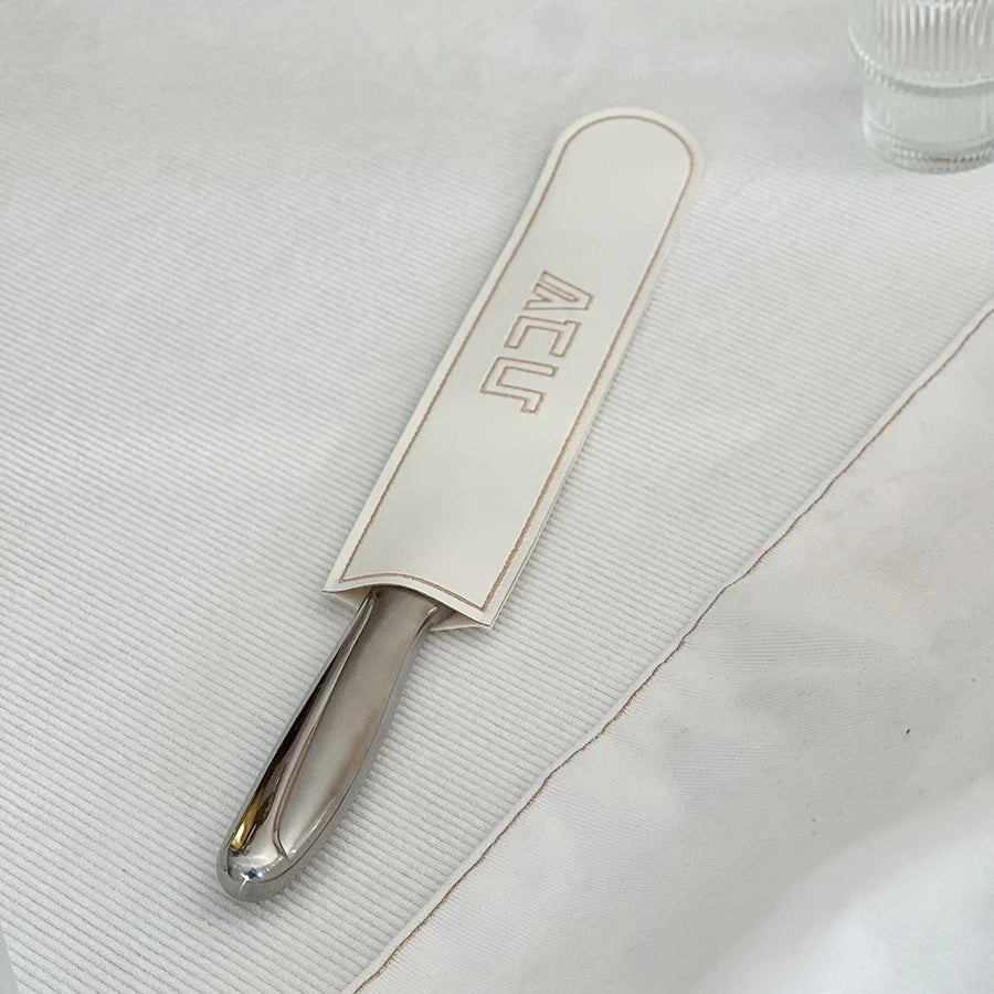 Leatherette Knife Blade Cover - gold