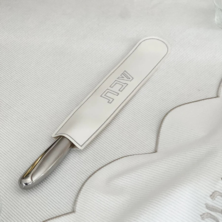 Leatherette Knife Blade Cover - silver