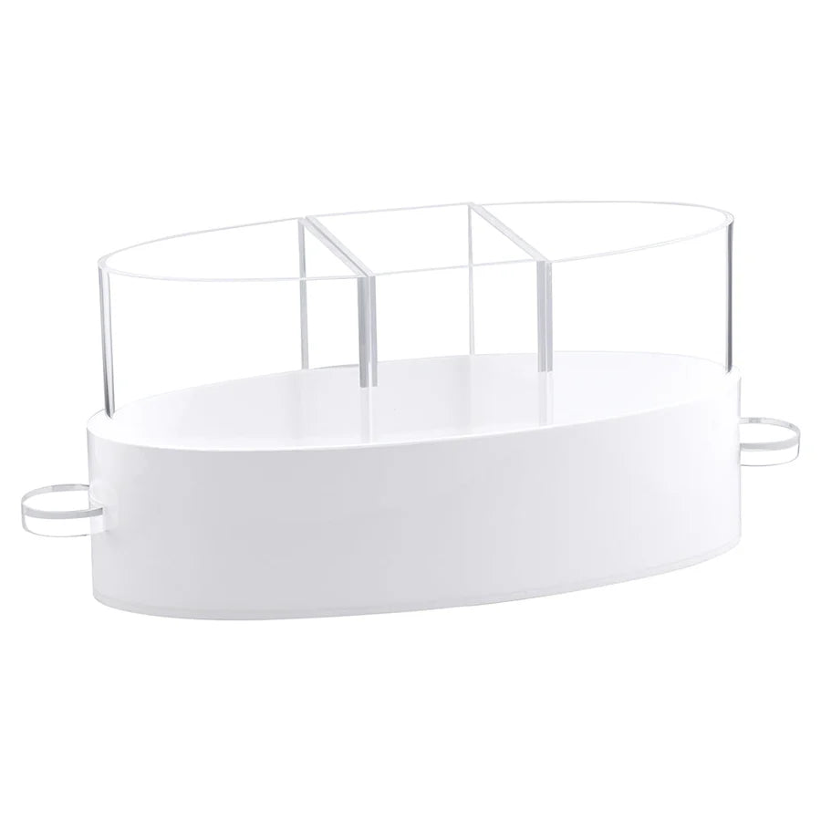 Lucite utensils caddy - clear