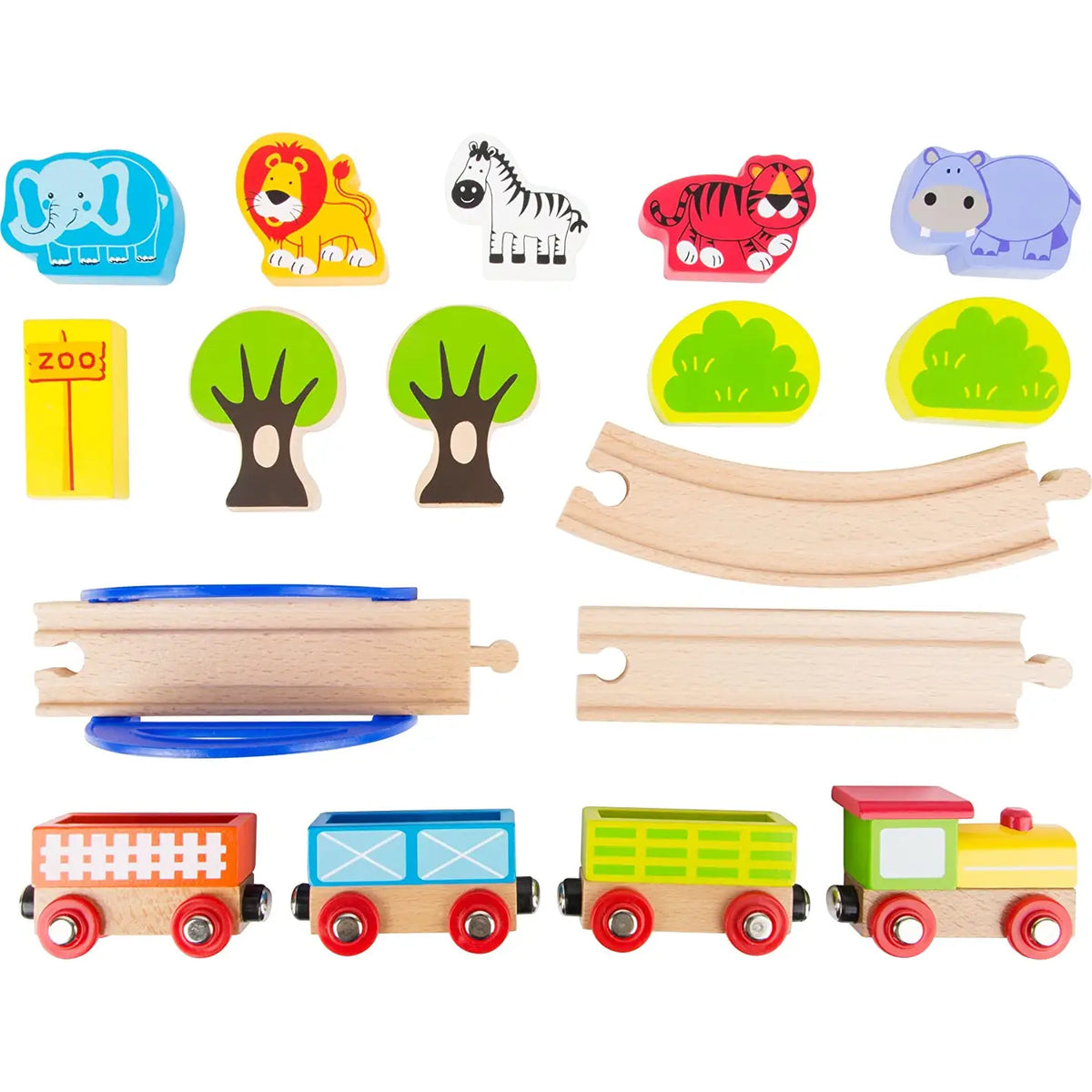 Wooden Toy Train - My Zoo