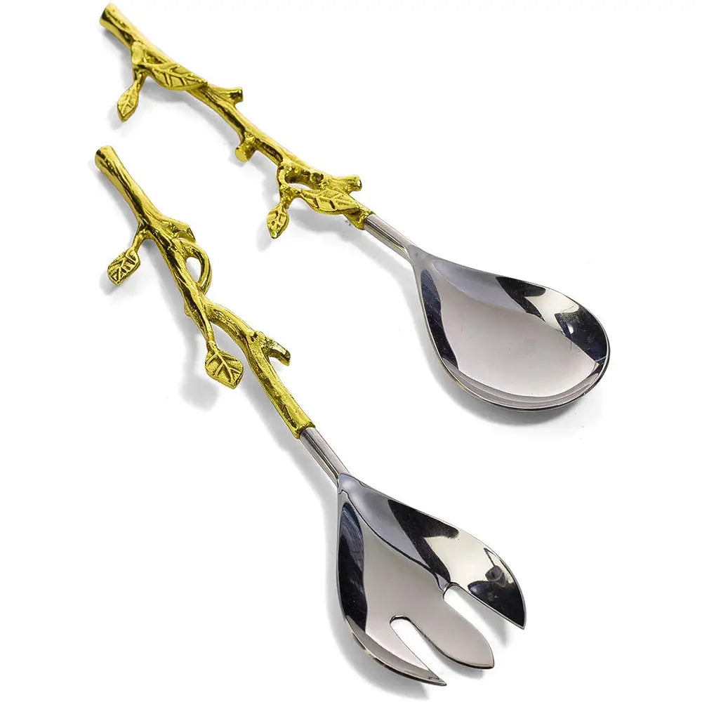 Gold Leaf Salad Servers
