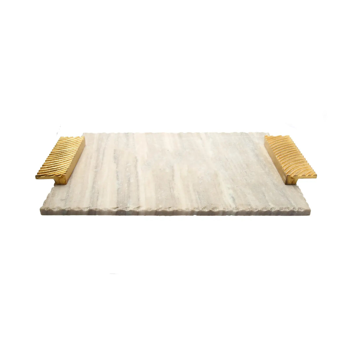 Marble grey challah board with Gold Embossed Handles