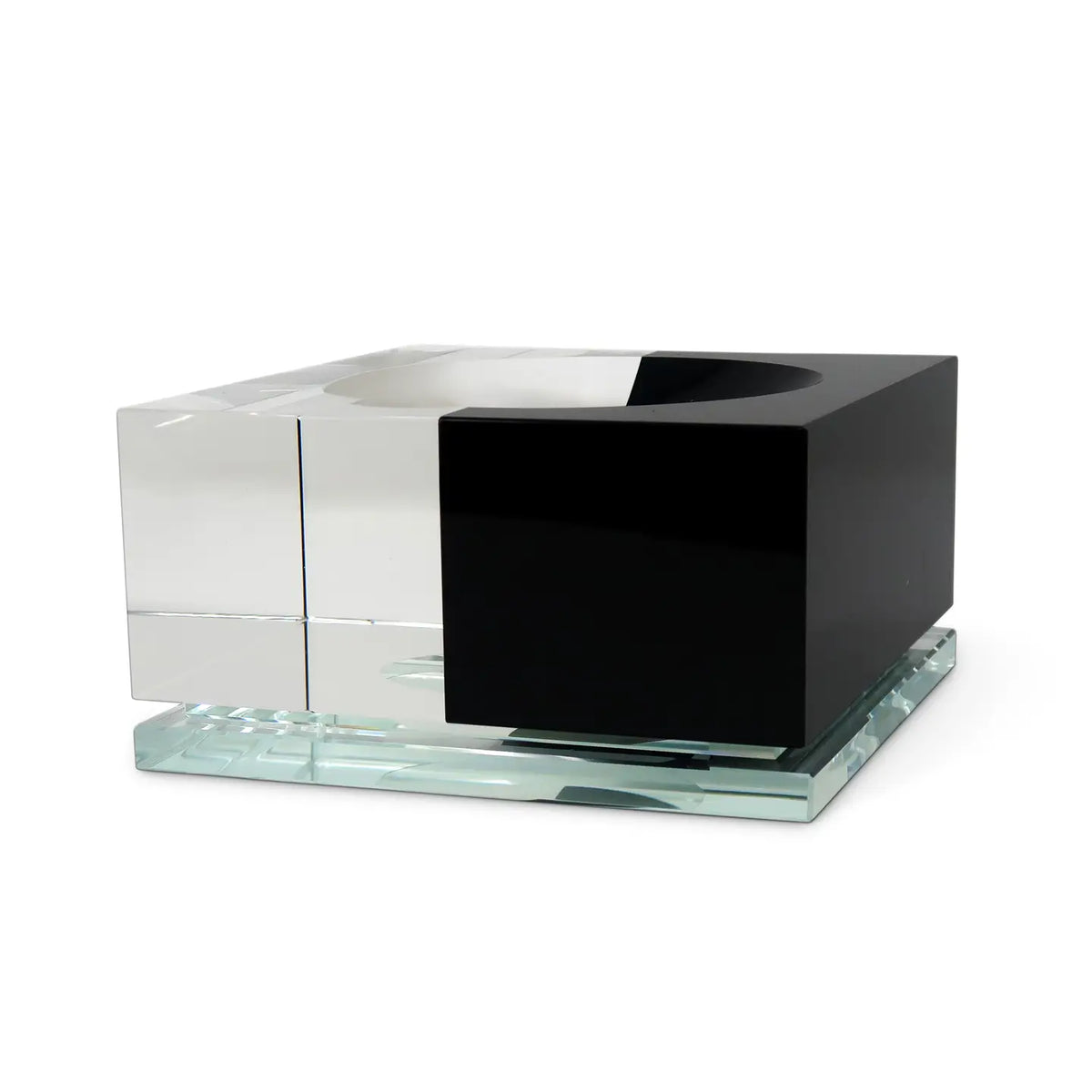 Black Clear Shallow Bowl