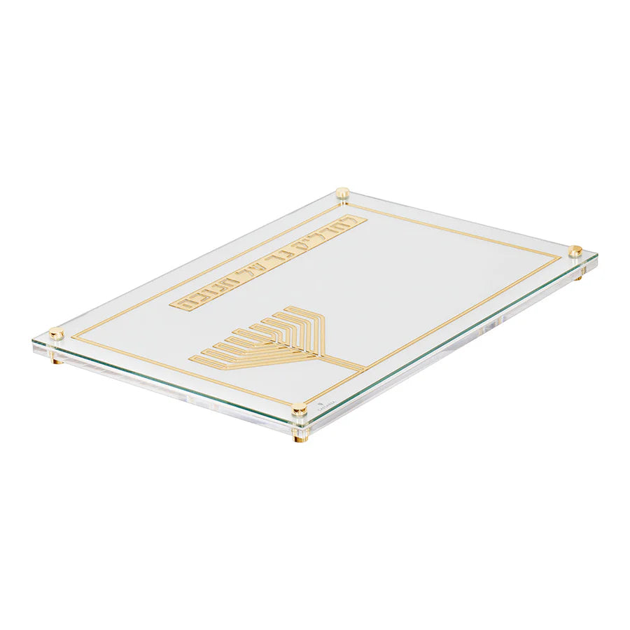 Plateau de Hanoukka en Lucite découpée au laser