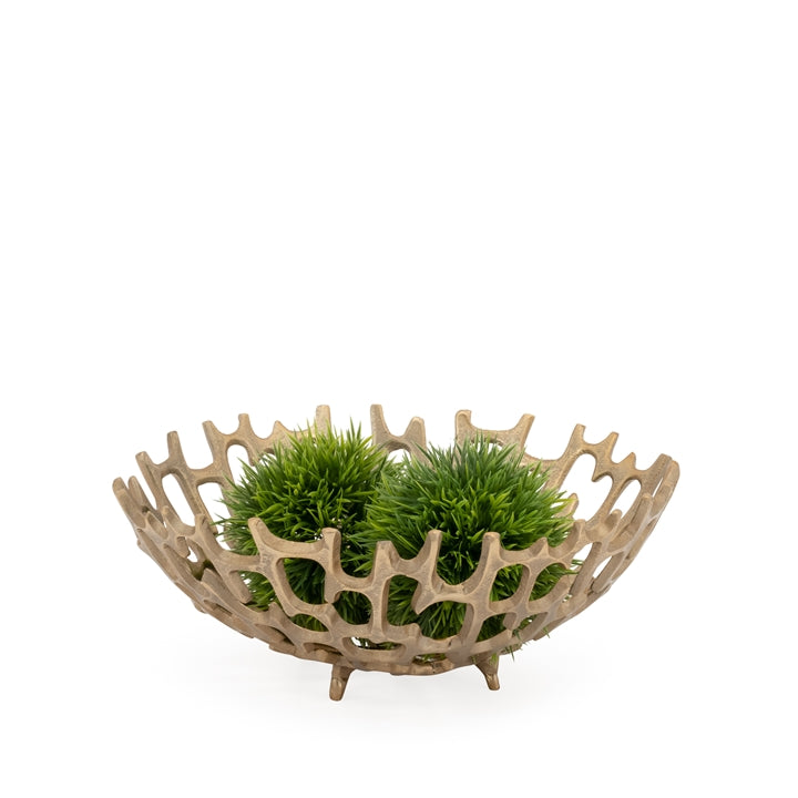 Aluminum Decorative Bowl - Gold