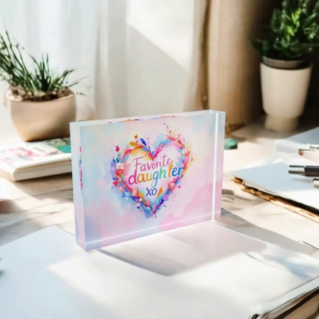 Favorite Daughter xo Crystal Block Decor