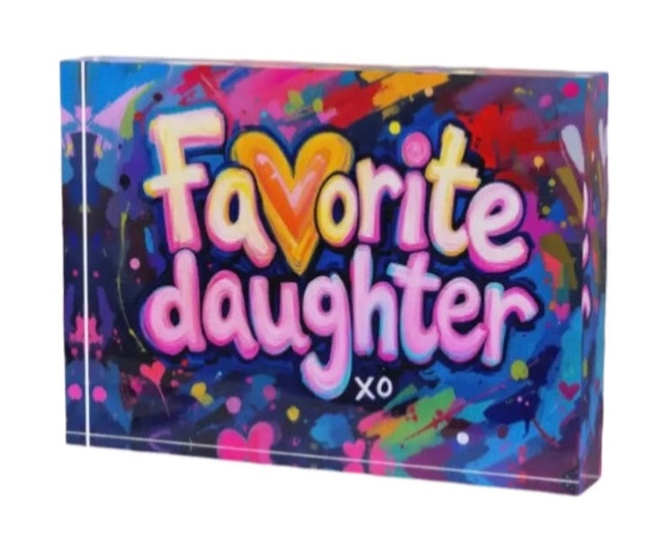 Favorite Daughter Crystal Block Decor