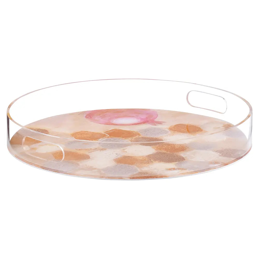 Plateau peint en Lucite