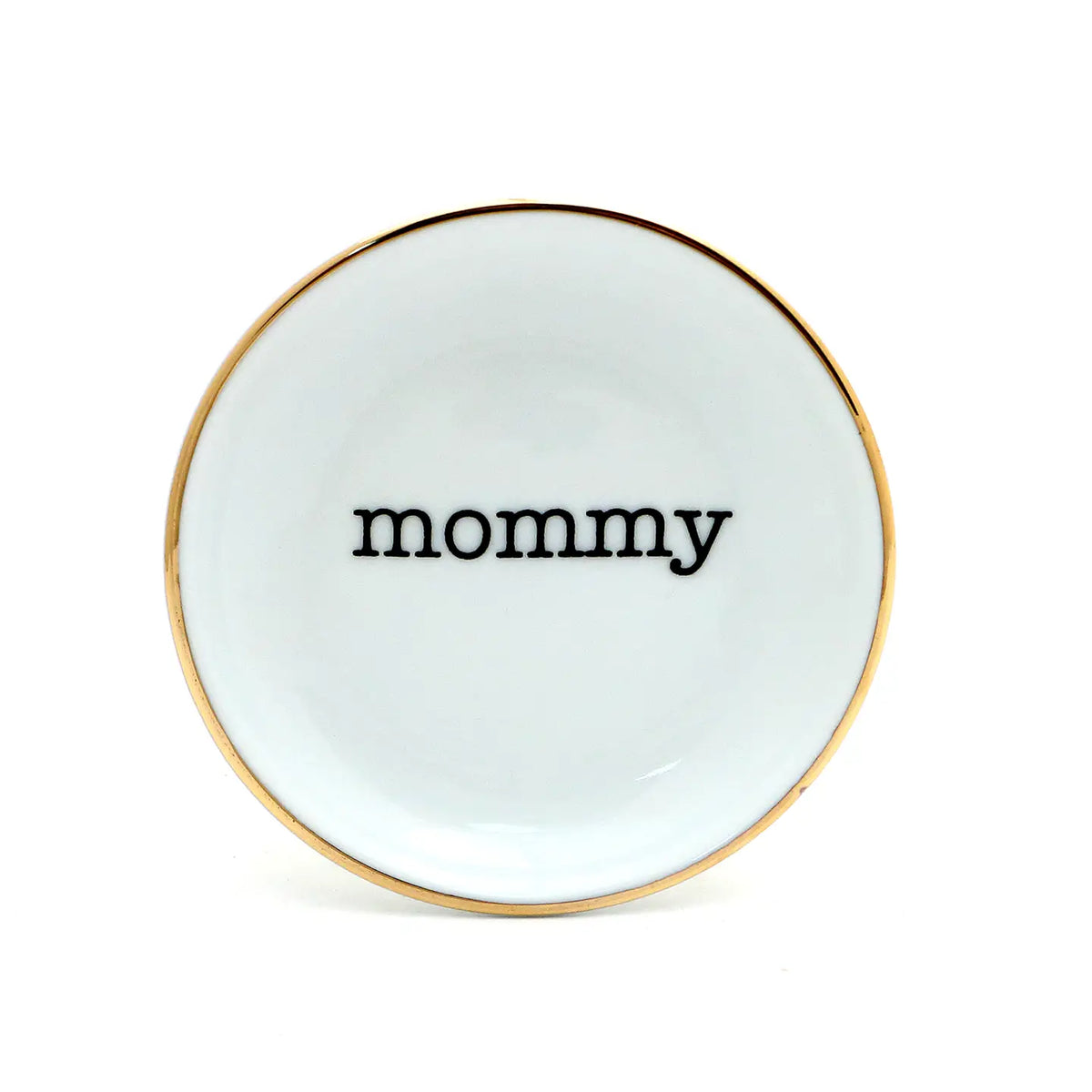 Mommy Ring Holder Dish with 22 K Gold accents