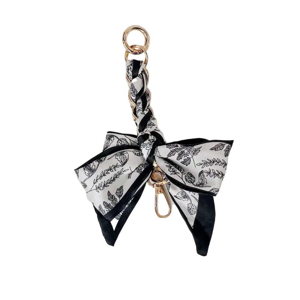 Satin scarf bag charm