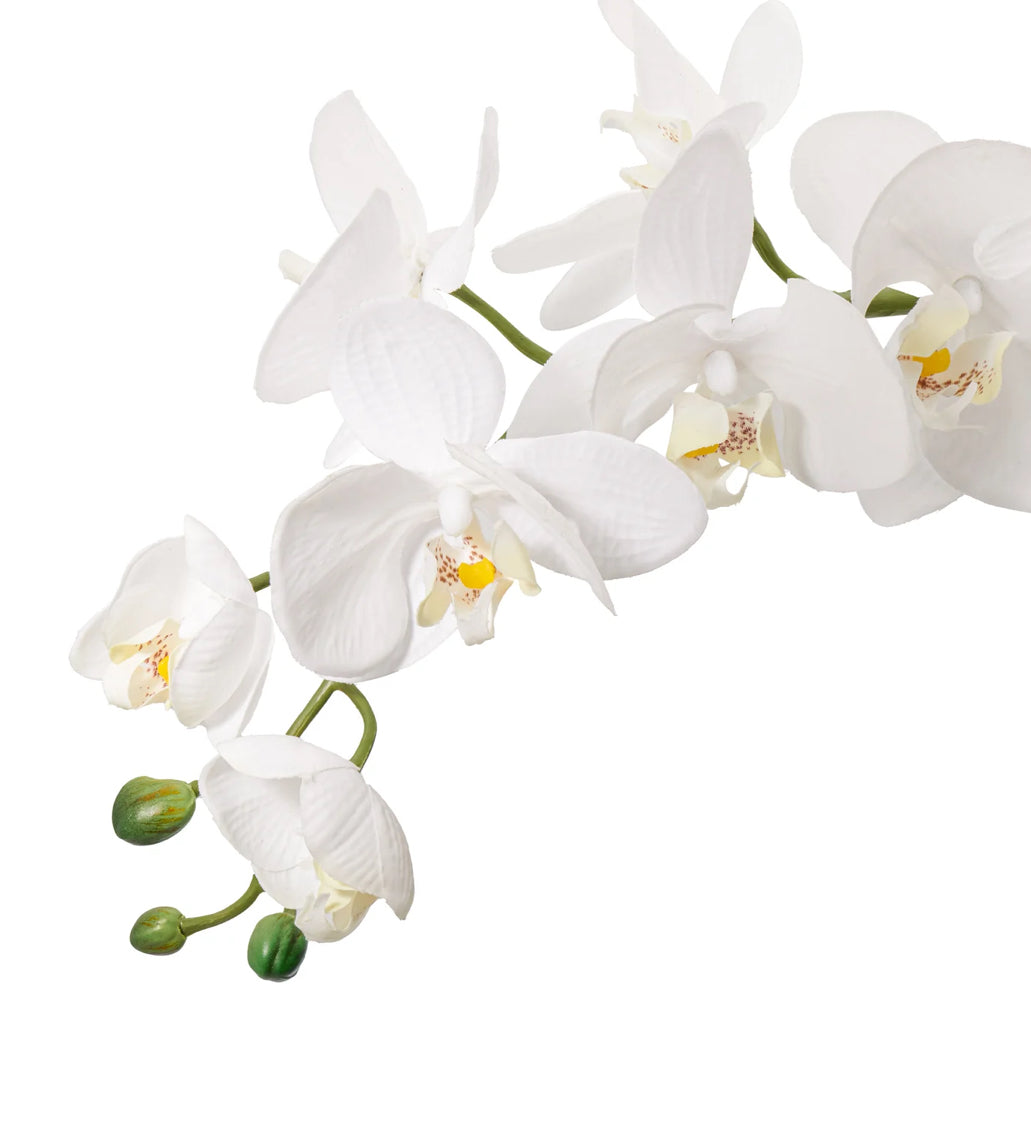 Orchidée artificielle en pot à triple tige 23" - Blanche