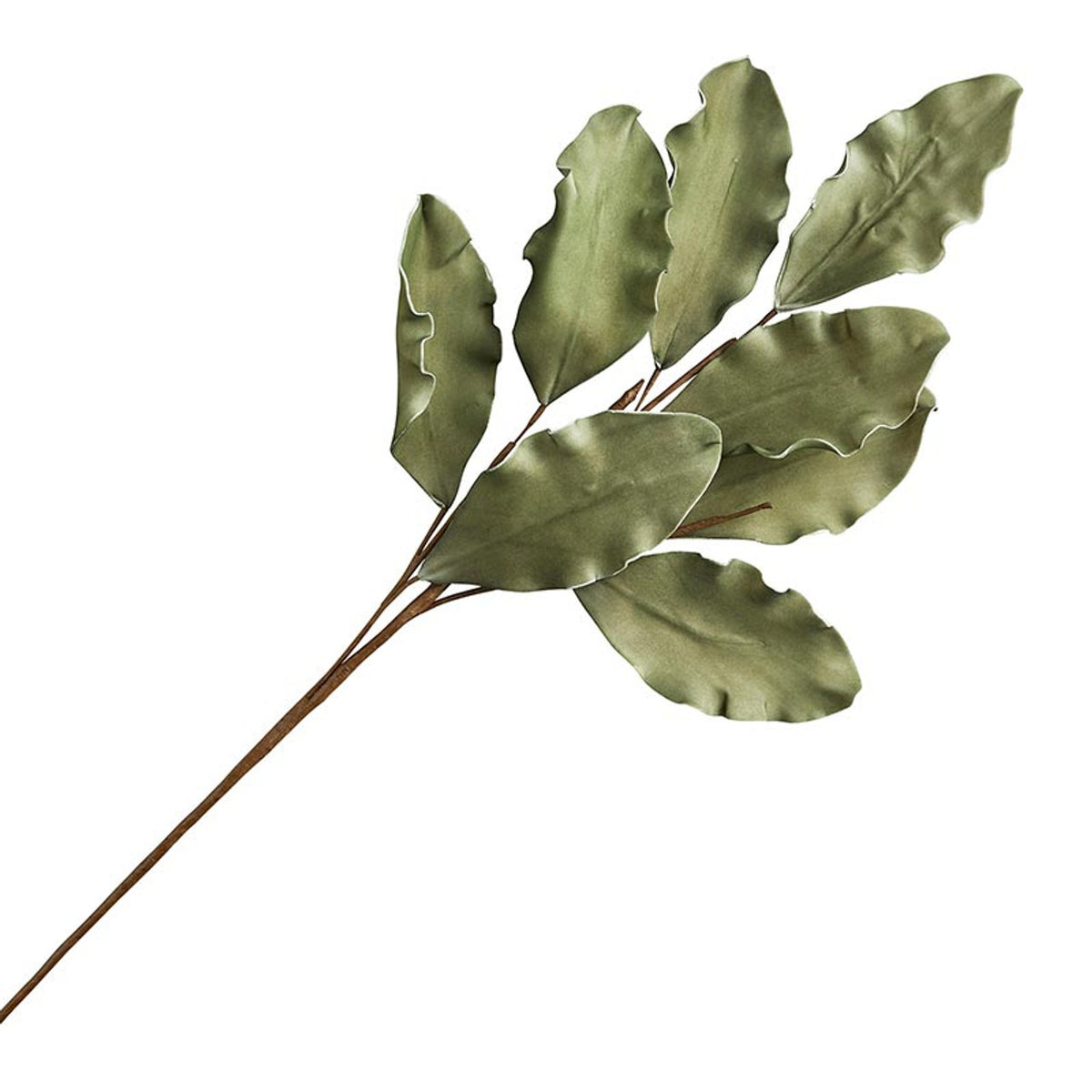 Tige artificielle en feuille vert foncé