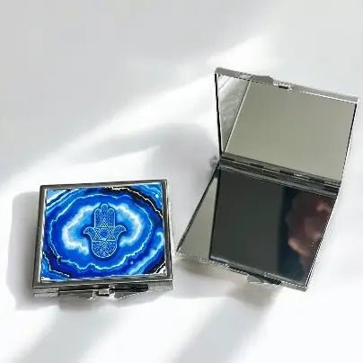 Hamsa, étoile de David Pocket Mirror