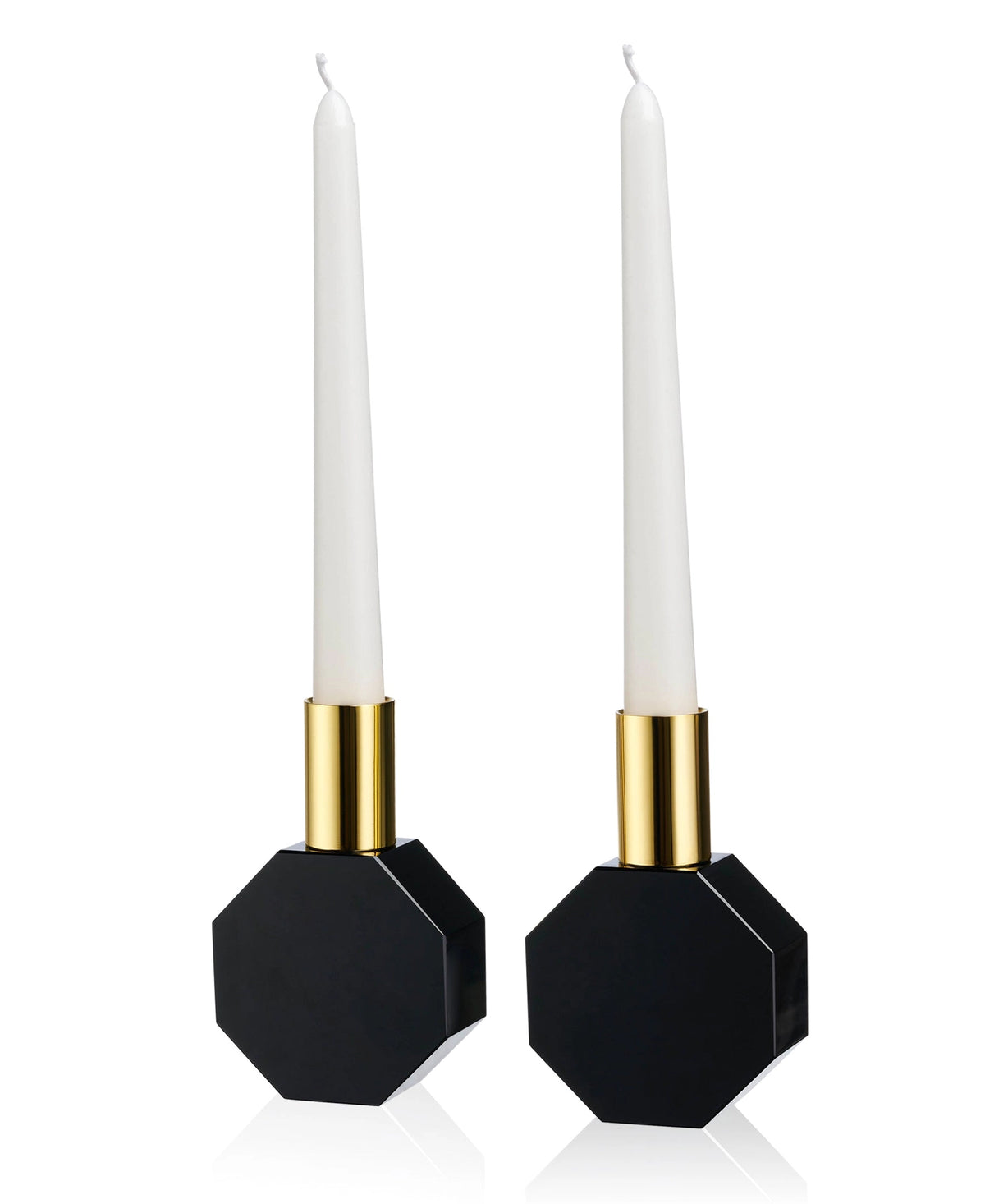 Bougeoir octogonal (lot de deux)