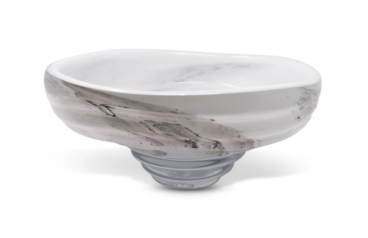 White Glass Centerpiece Bowl