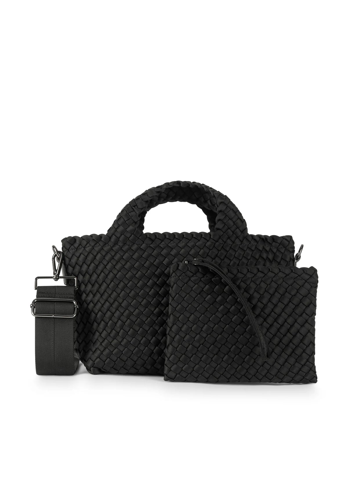 Sac cabas tissé noir