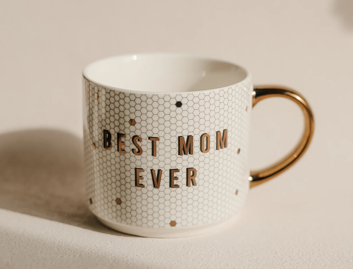 Best Mom Ever Gold Tile Coffee Mug