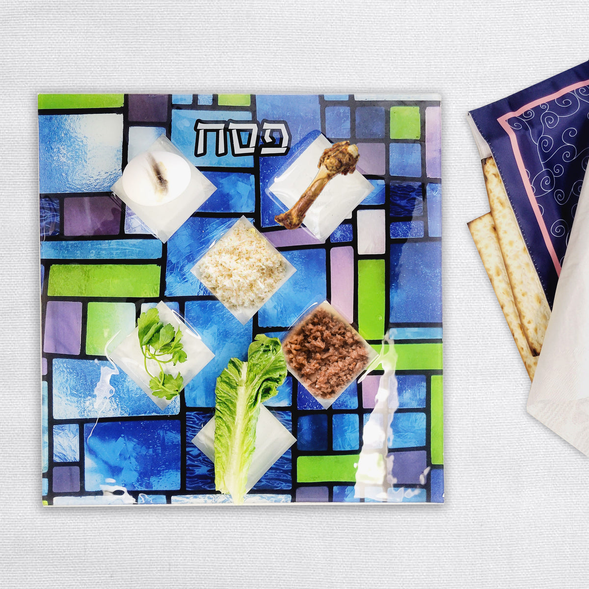 Mosaic Seder Plate
