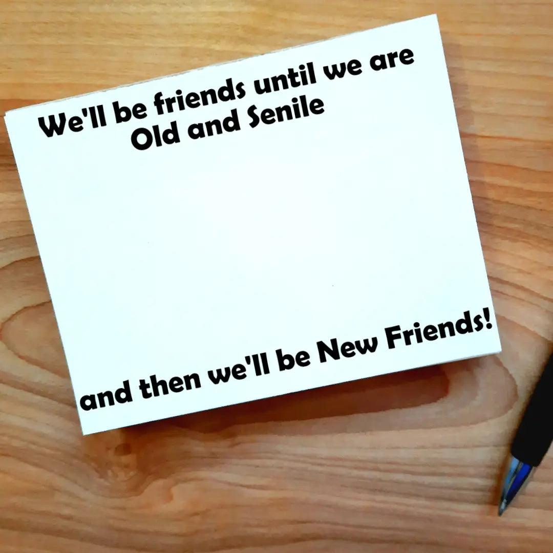 Bloc-notes Vieux et sénile... Nouveaux amis