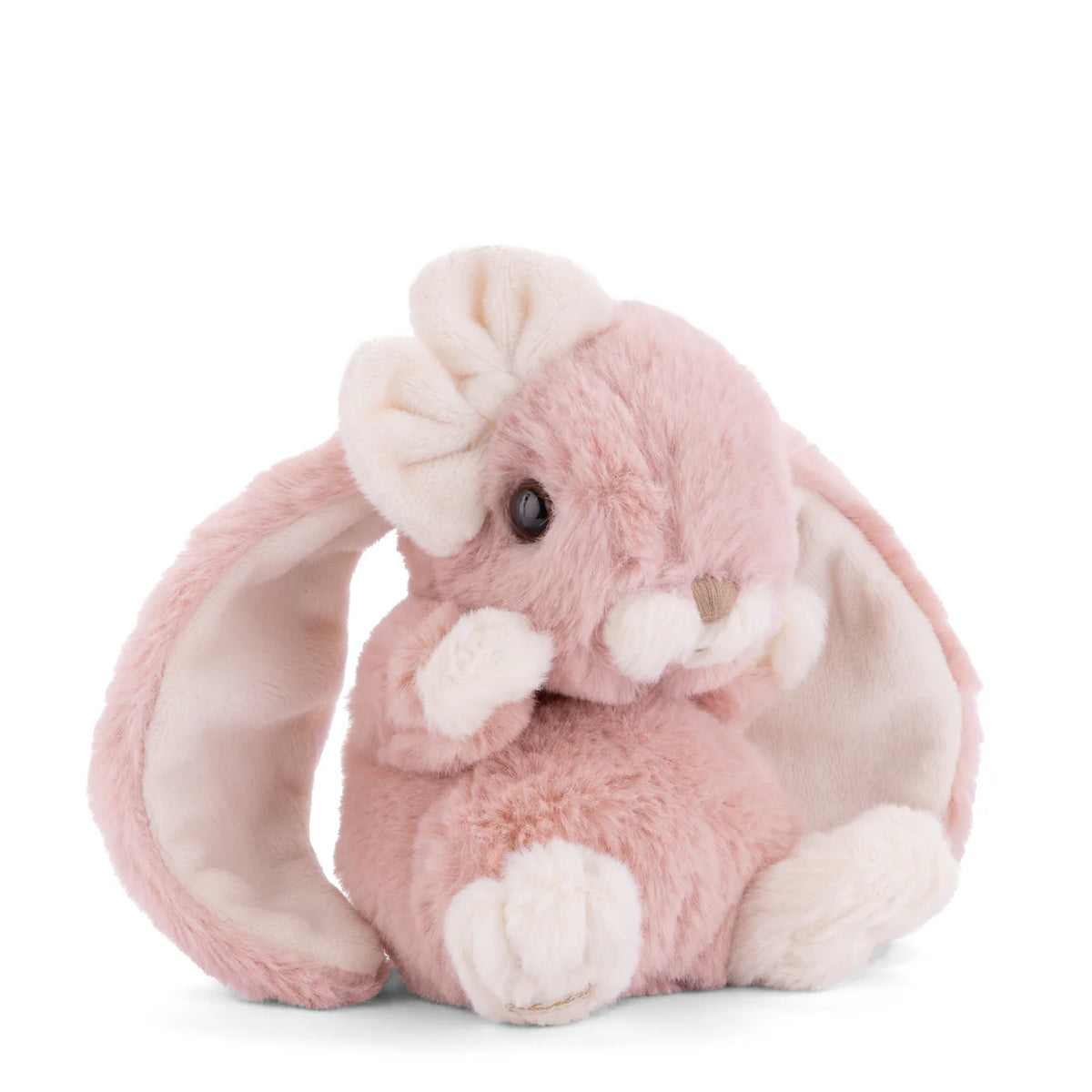 Mini bunny with bow - antique pink