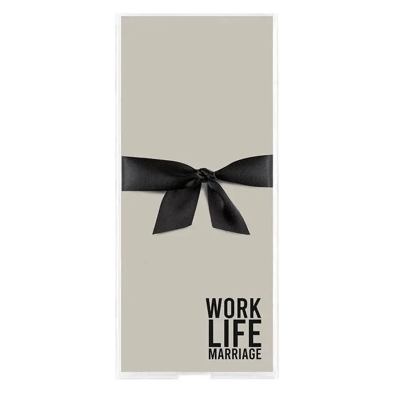 Plateau long en acrylique - Bloc-notes - Vie professionnelle et mariage