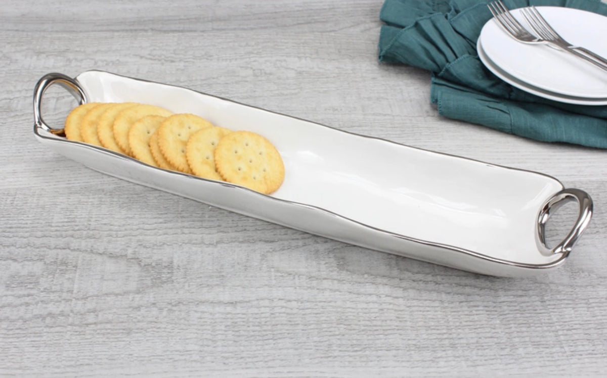 Pampa Bay silver handle cracker tray