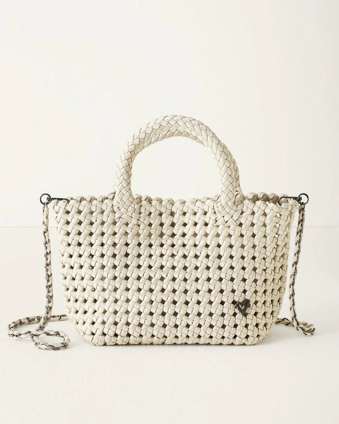 Sac cabas Cambridge petit modèle noué à la main - os
