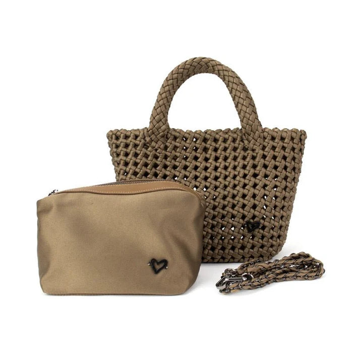 Cambridge Small Hand-knotted Tote - taupe