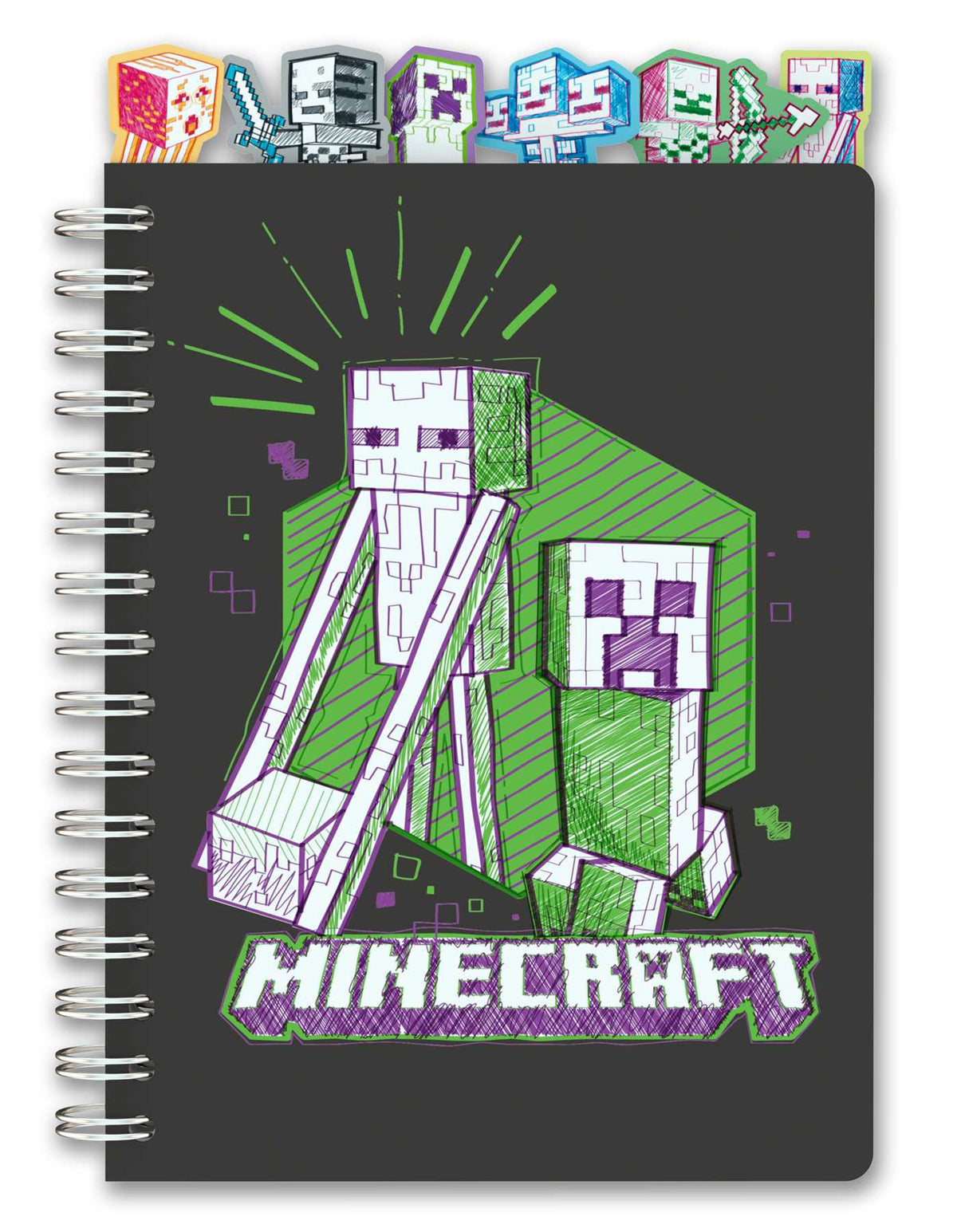 Minecraft spiral notebook - hostile mobs