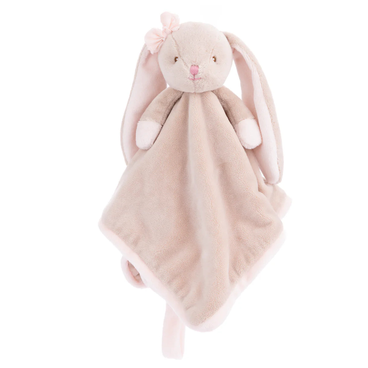 Bunny in a pink bow lovey