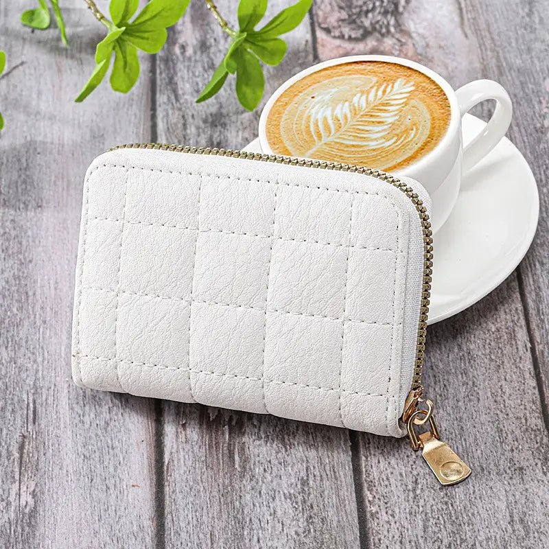 Coin Purse / Zip Wallet - cream