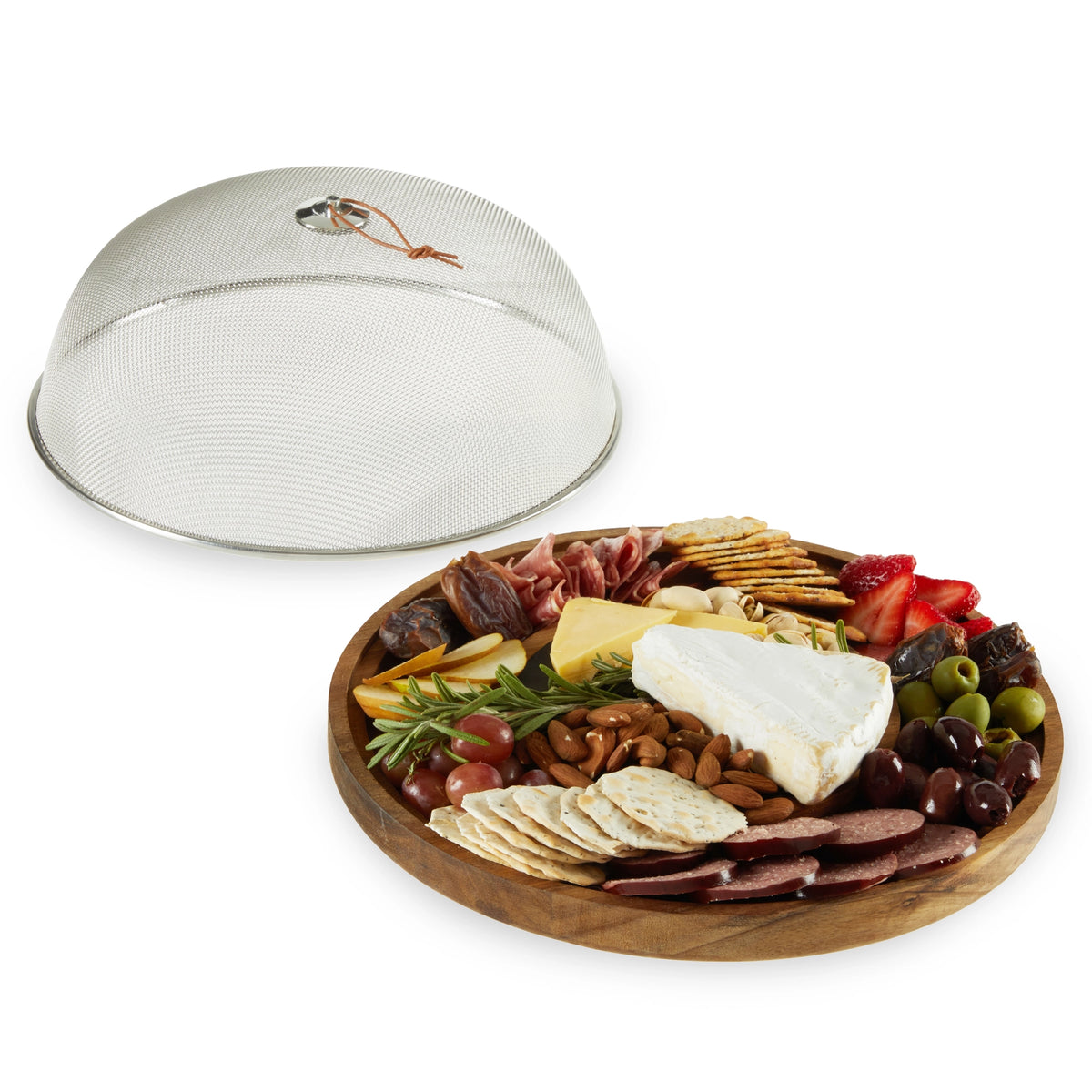 Acacia Cheese Board w/mesh dome