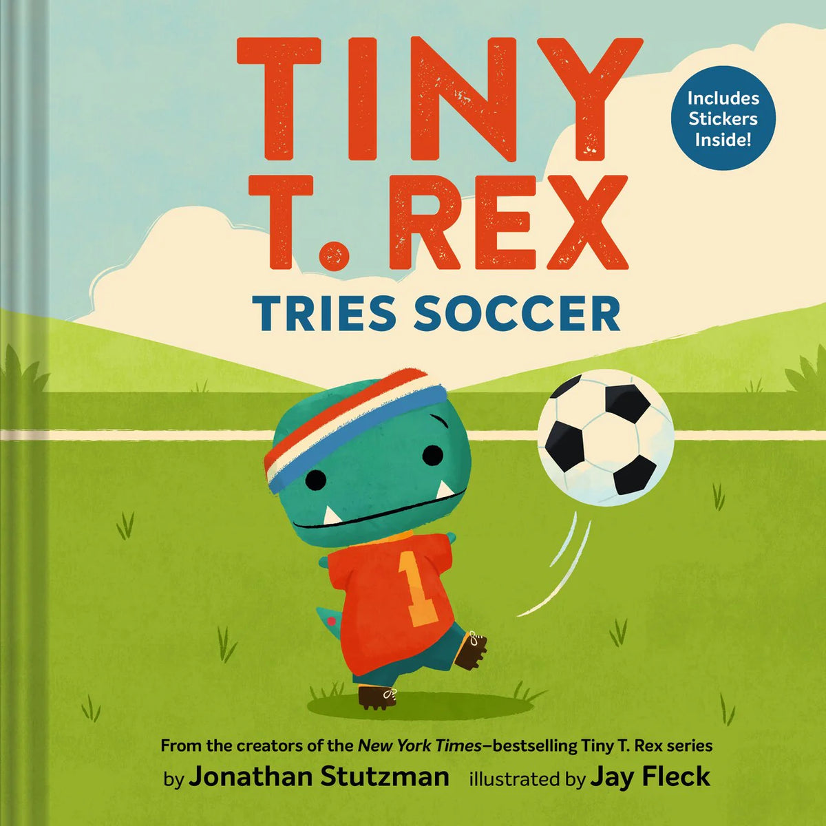 Tiny t.rex tries soccer