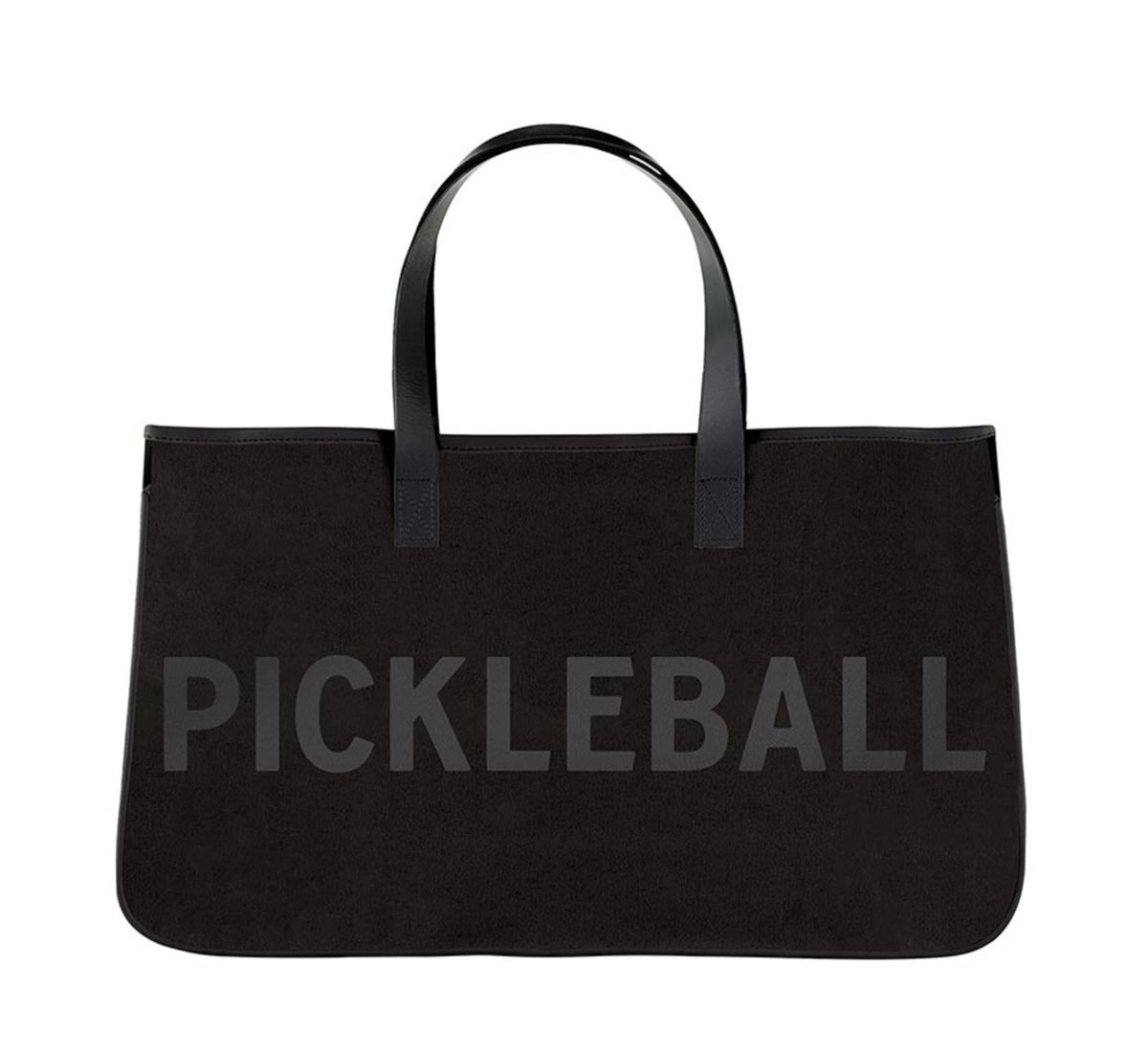 Black Canvas Tote - Pickleball