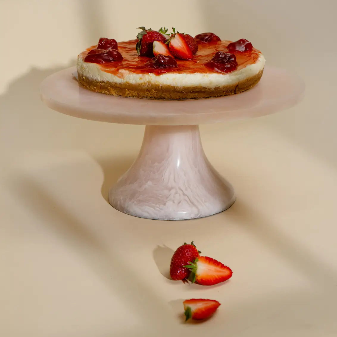 Présentoir à gâteaux en résine rayonnante - blush