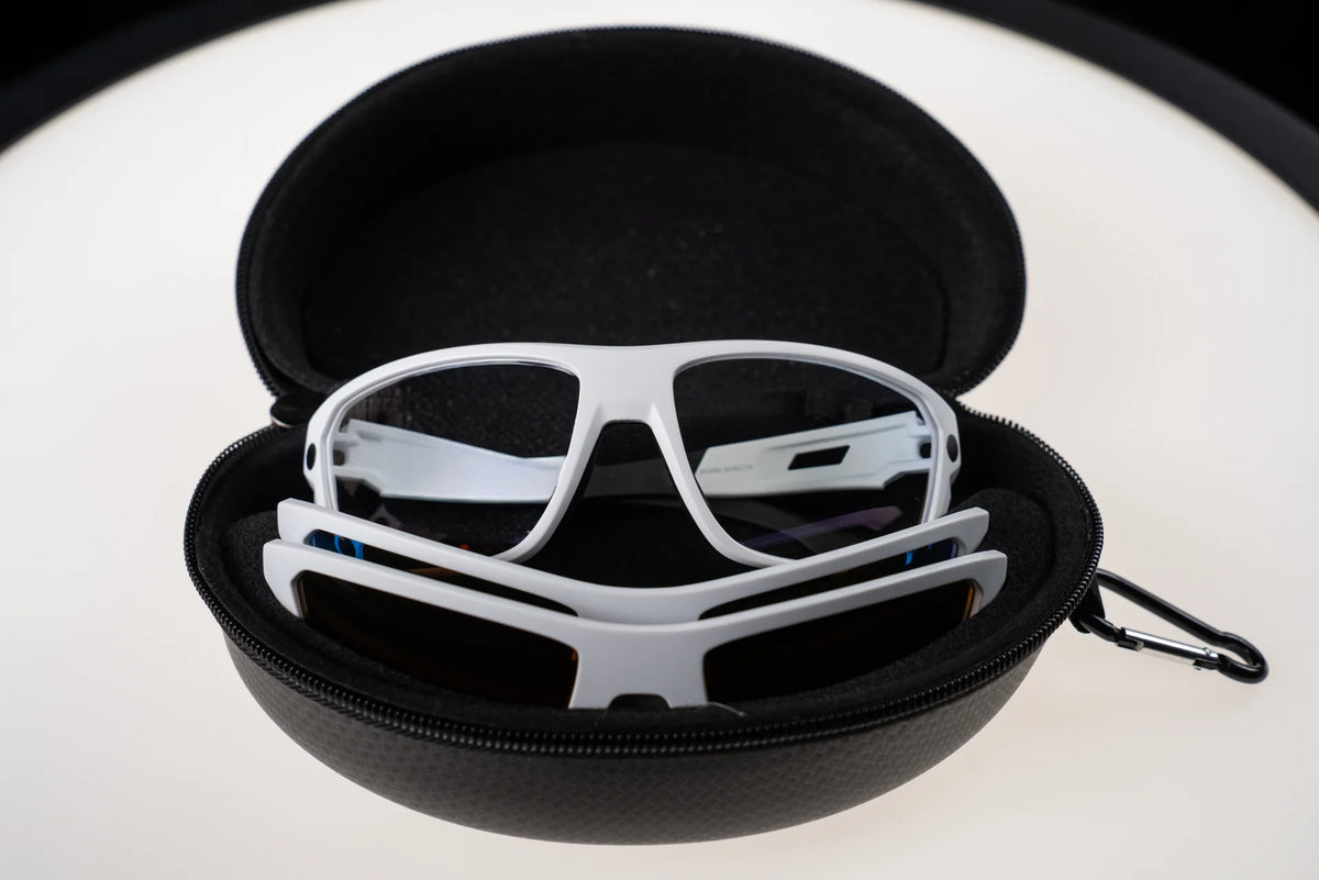 Lunettes de pickleball Knockout Optics : blanches