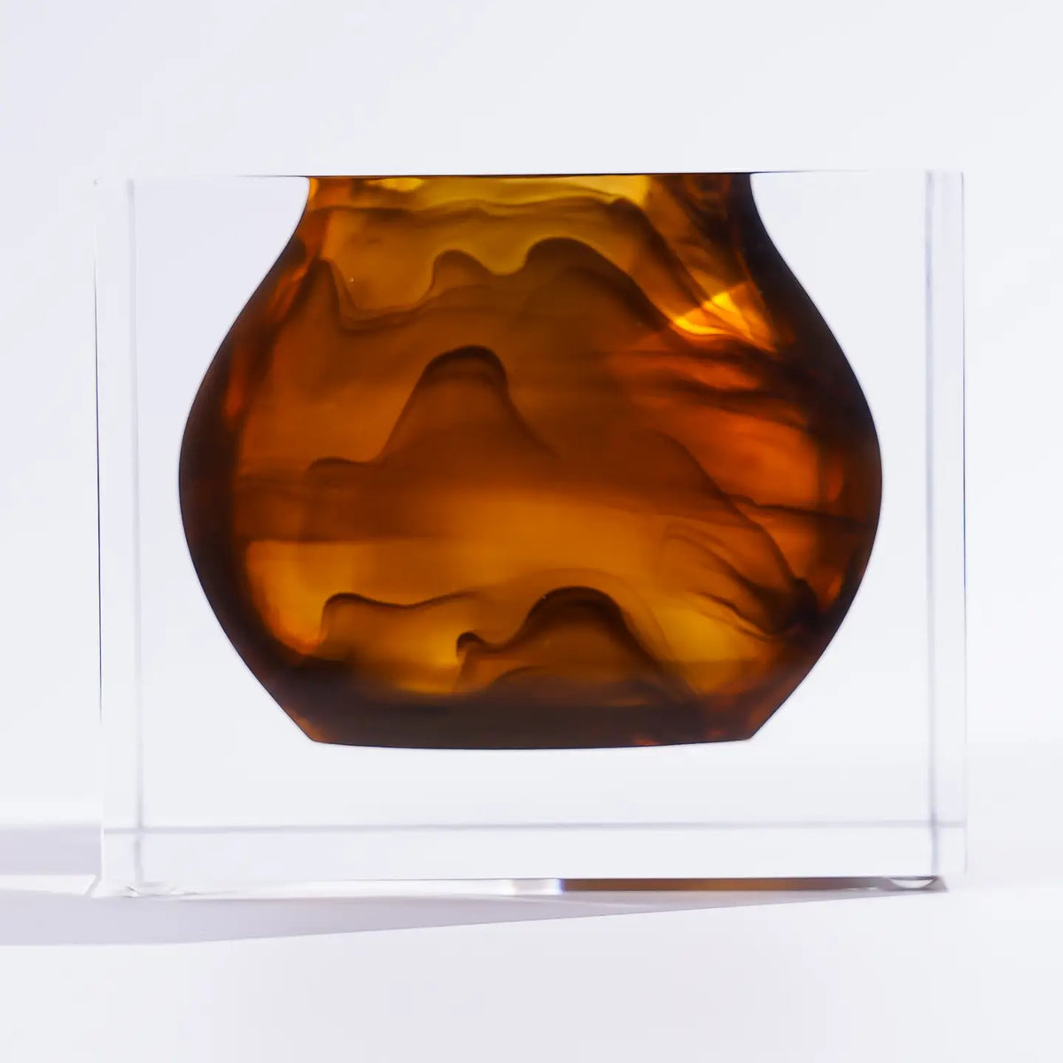 Resin Bud Vase – pod vase: Amber
