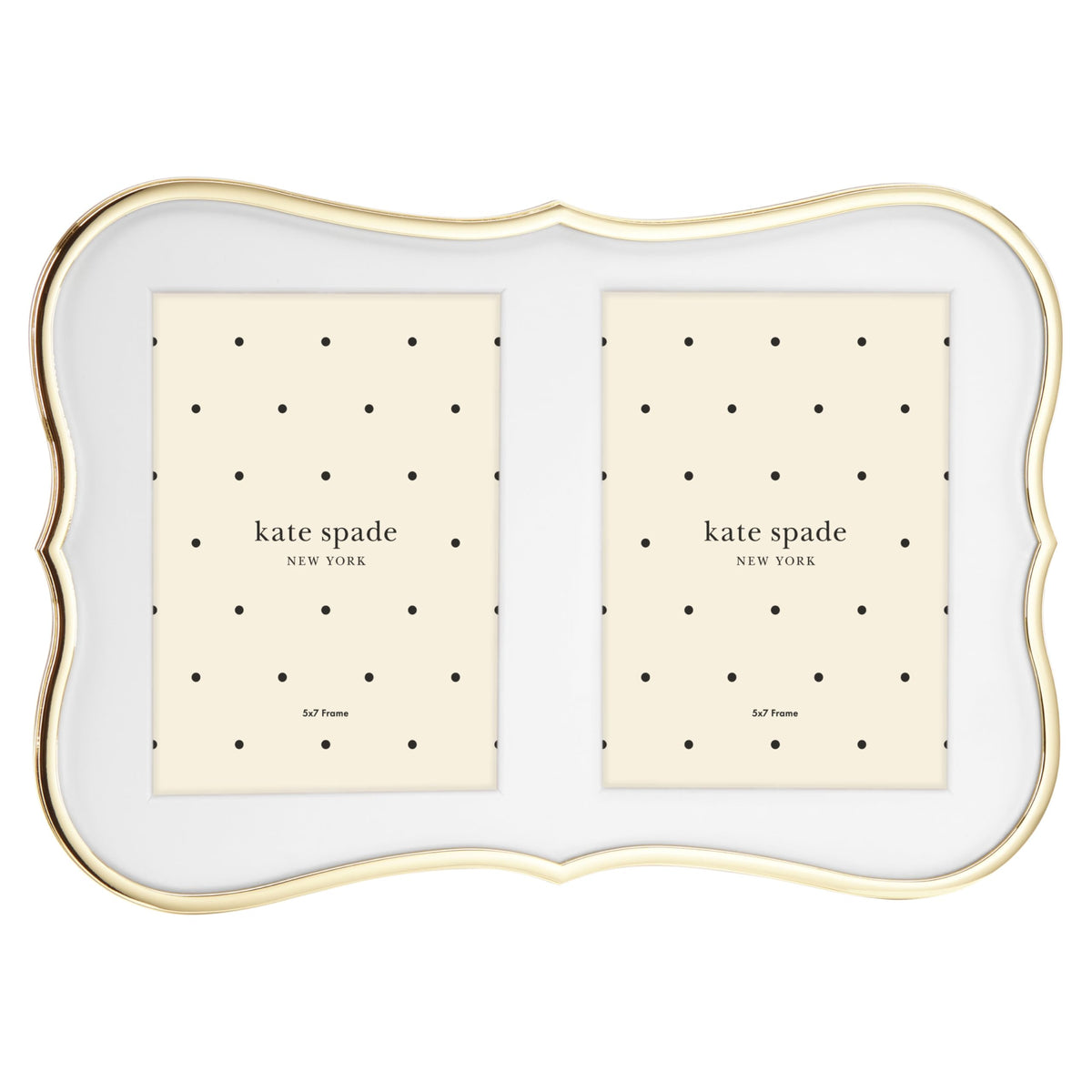 Kate Spade Crown Point double 5"x 7" Frame - gold