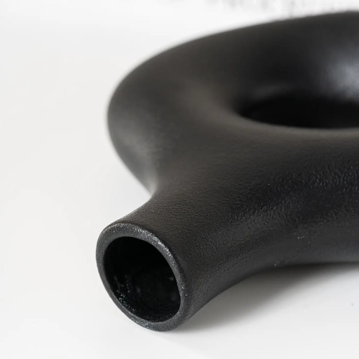lot de 2 vases creux en céramique noire