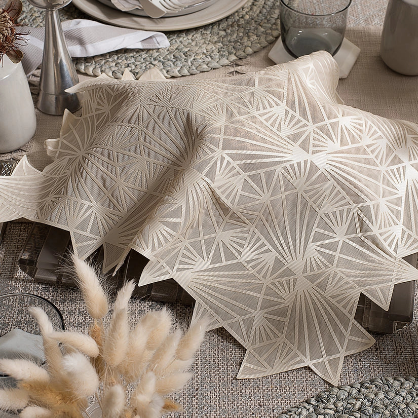 Challah Cover Magen David Cream