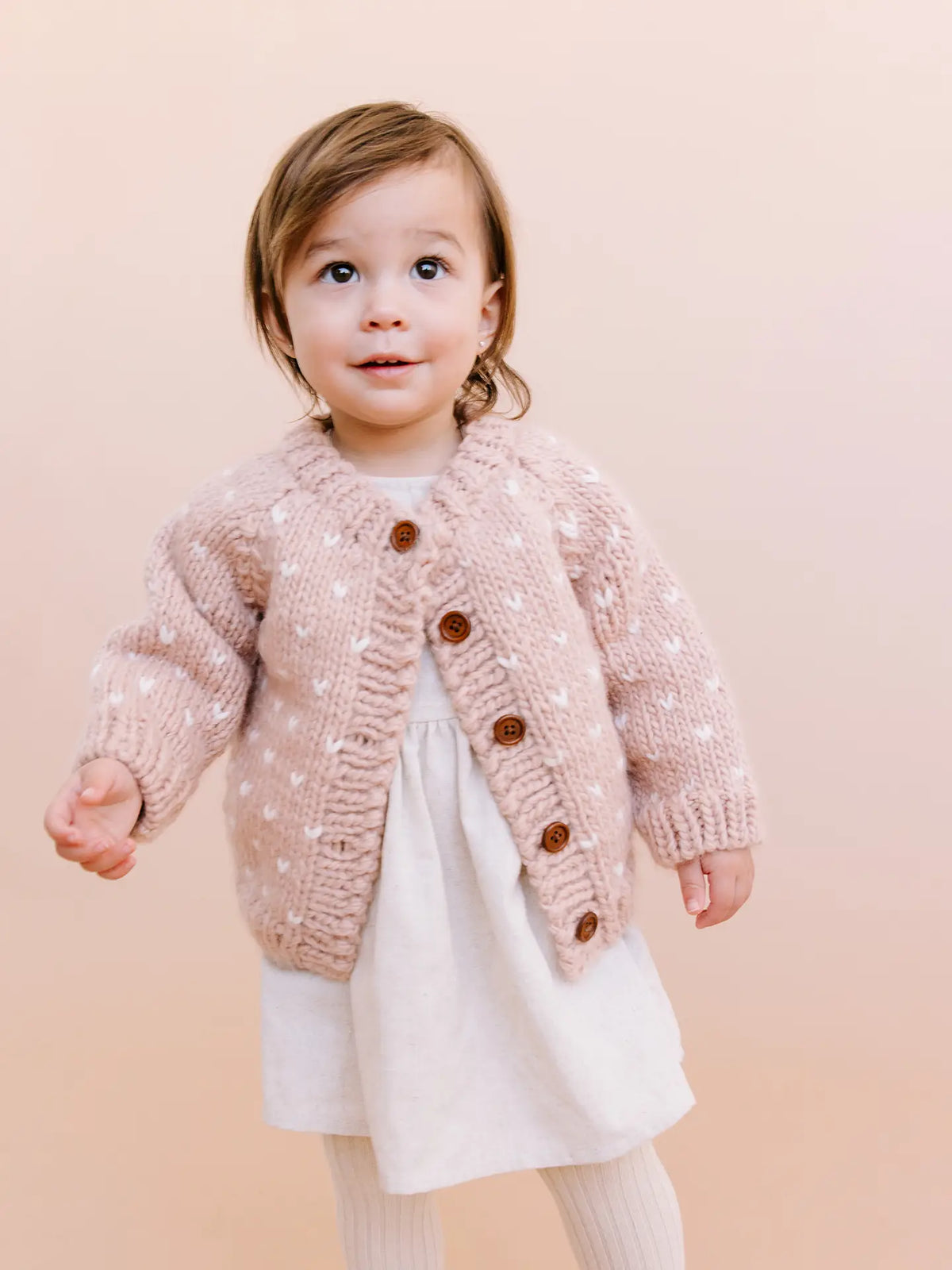 pink heart baby Cardigan