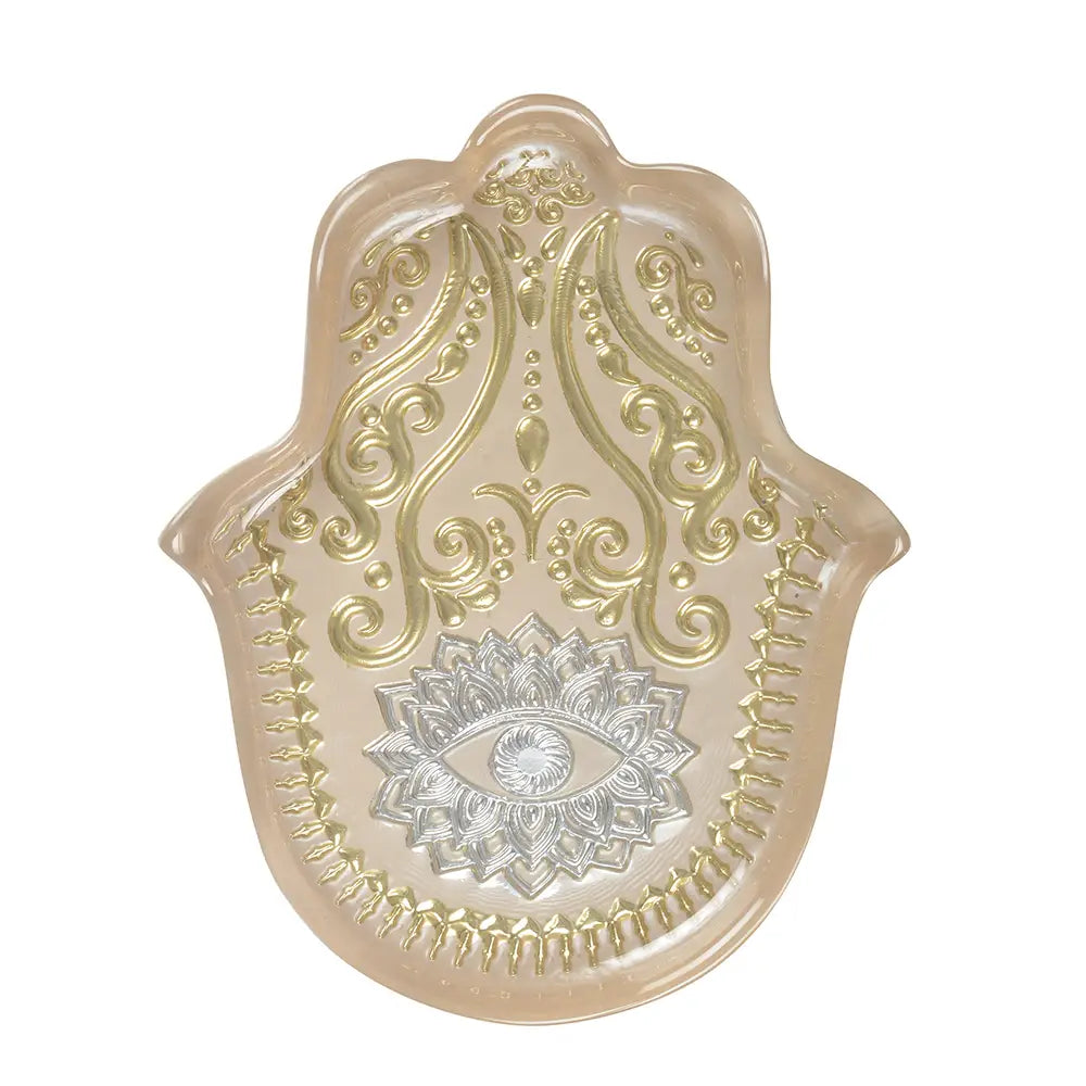 Beige Hamsa Hand Tray