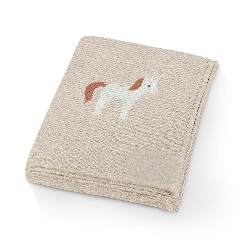Couverture Personnalisée - Licorne Crème