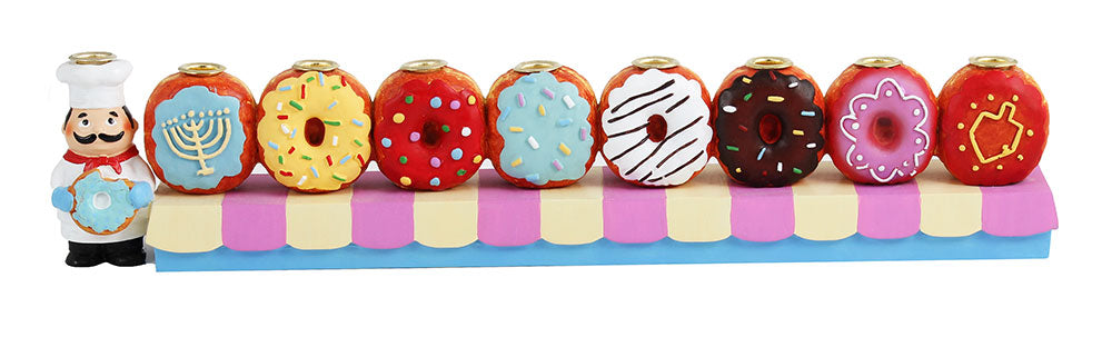 Resin Donuts Menorah