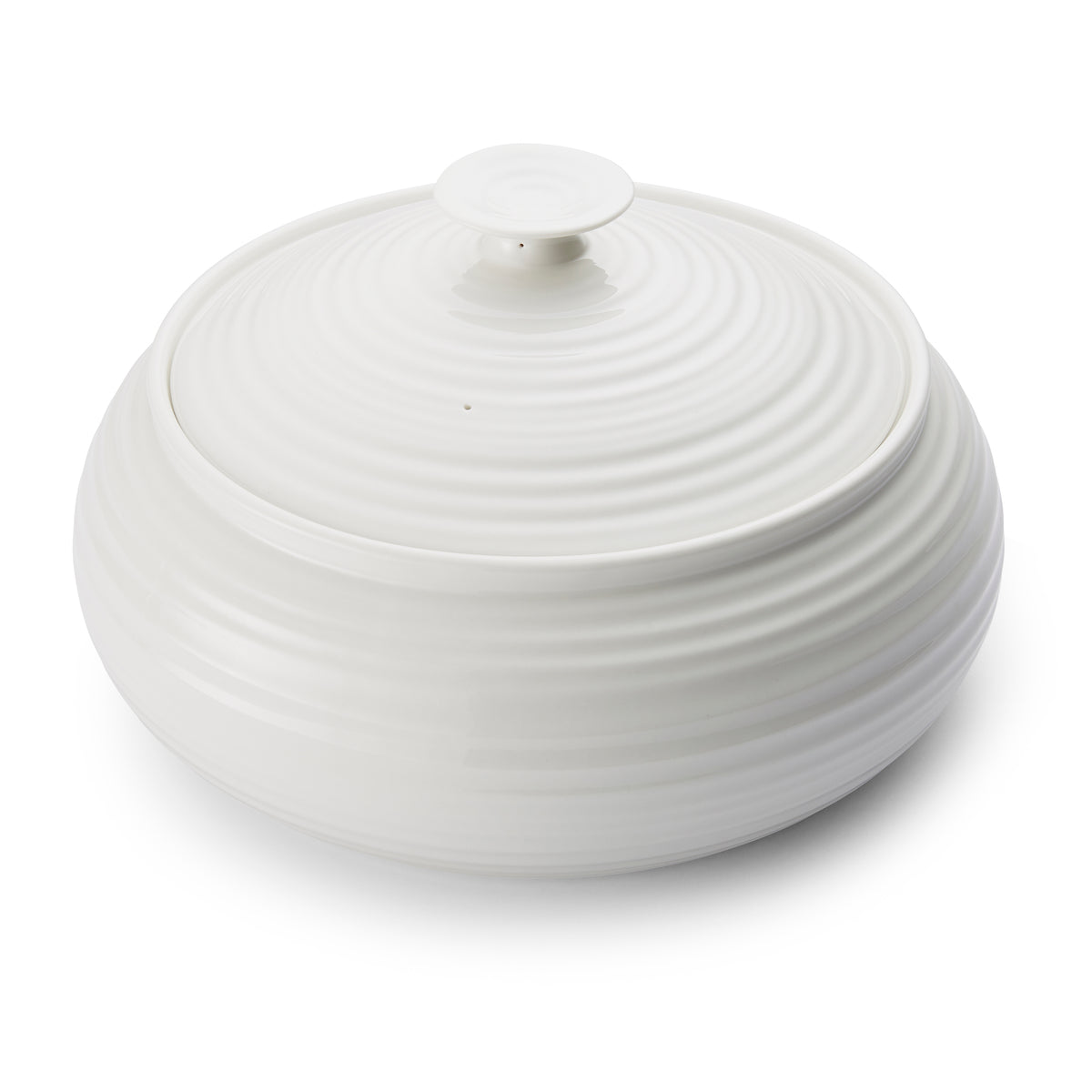 Cocotte basse blanche avec couvercle Sophie Conran